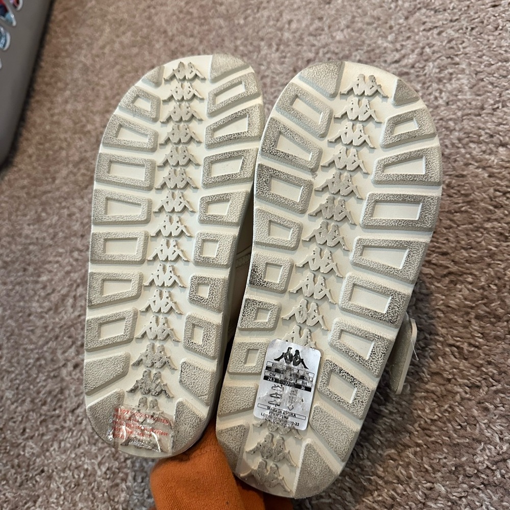 - Kappa 222 Banda Mitel 1 Slides 
Size 6 in women’s
tan
worn once
$30 OBO